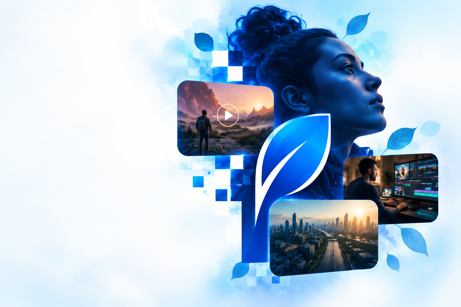 Pixel Leaf creative production collage